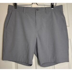 Travis Mathew Mens Golf Shorts Size 34 Gray Performance Stretch Flat Front